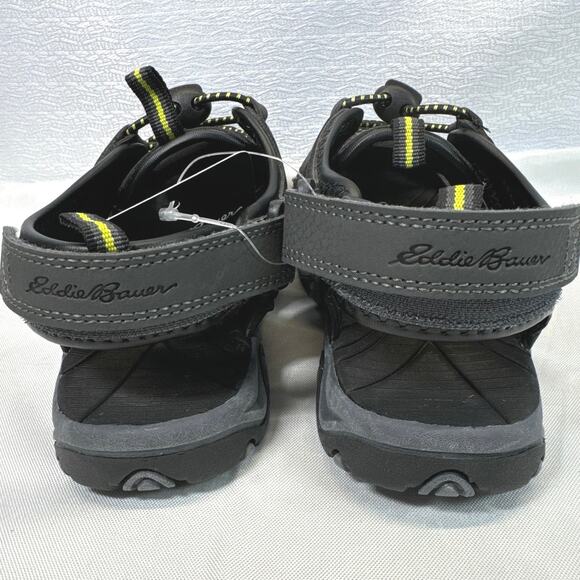 Eddie Bauer Grand Gray Black Hiking Sandals boys sz 4 - Picture 4 of 7